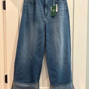 HALARA Women's Flex Denim Wide Leg Denim Jeans